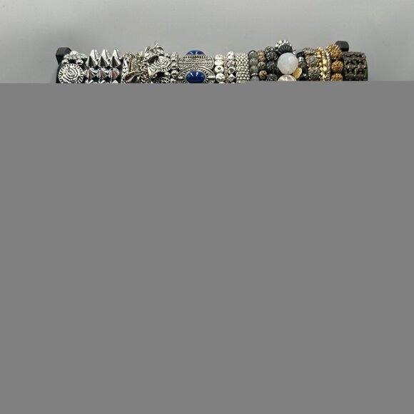 Stretch Bracelet Lot Multicolor Beaded Mix Chunky Bold Statement Jewelry - Picture 6 of 7